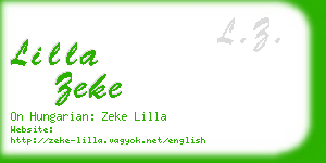 lilla zeke business card